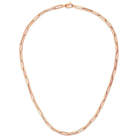 14K Rose Gold Bold Paperclip Chain (4.2 mm)