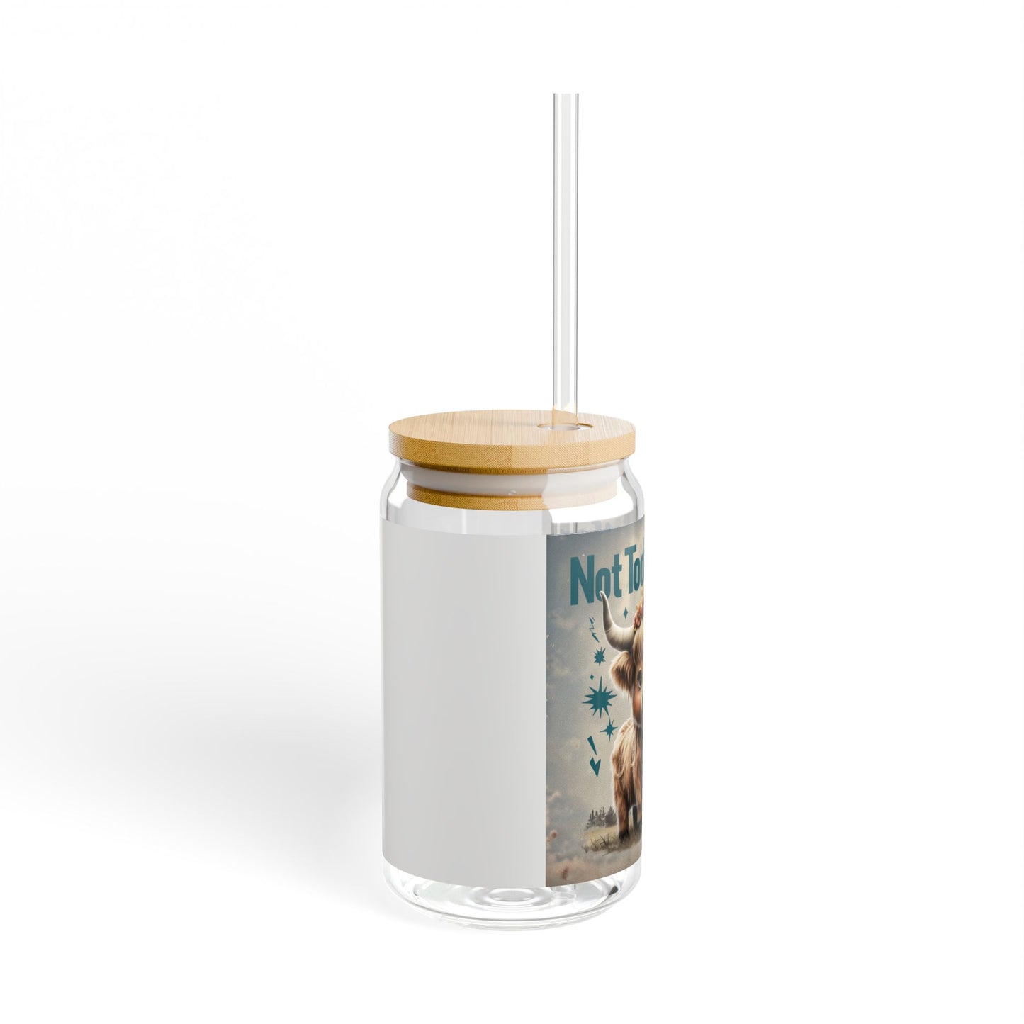 Highland Cow Not Today Sipper Glass