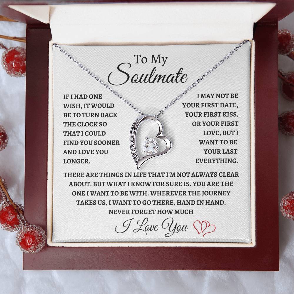 To My Soulmate Forever Heart Necklace