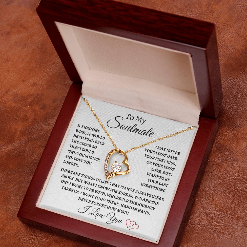 To My Soulmate Forever Heart Necklace