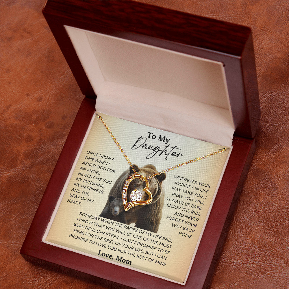 To My Daughter Forever Love Necklace- From Mom