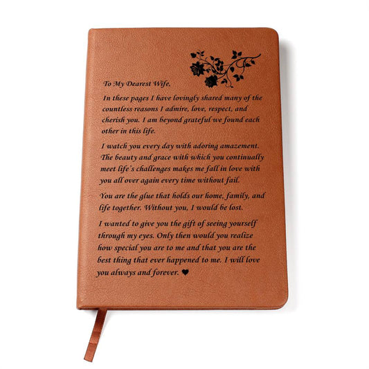 To My Dearest Wife Love And Gratitude Rose Journal