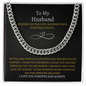To My Husband Cuban Link Chain
