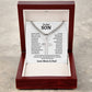 To Our Son Cuban Chain with Artisan Cross from Mom and Dad