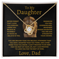To My Daughter Love Knot Necklace