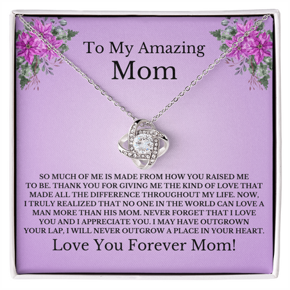 To My Amazing Mom Love Knot Necklace from Son