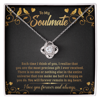 To My Soulmate – Love Knot Necklace | Forever & Always