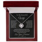 Wife Necklace – Love Knot Pendant with Heartfelt Message