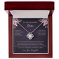 To My Beautiful Mom Love Knot Necklace from Daughter
