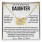 To Our Beautiful Daughter - Interlocking Hearts Keepsake Necklace