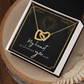 To My Wife – Interlocking Hearts Necklace | My Heart Is Wherever You Are