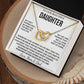 To Our Beautiful Daughter - Interlocking Hearts Keepsake Necklace