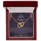 To My Sister Interlocking Heart Necklace