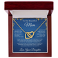 To My Beautiful Mom Interlocking Heart Necklace
