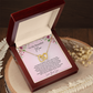 To My Beautiful Mom Interlocking Heart Necklace from Son