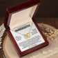 To My/Our Beautiful Granddaughter - Interlocking Hearts Keepsake Necklace