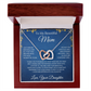 To My Beautiful Mom Interlocking Heart Necklace