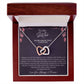 To My Sister Interlocking Heart Necklace