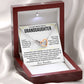 To My/Our Beautiful Granddaughter - Interlocking Hearts Keepsake Necklace