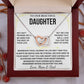 To Our Beautiful Daughter - Interlocking Hearts Keepsake Necklace