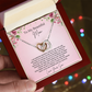 To My Beautiful Mom Interlocking Heart Necklace from Son