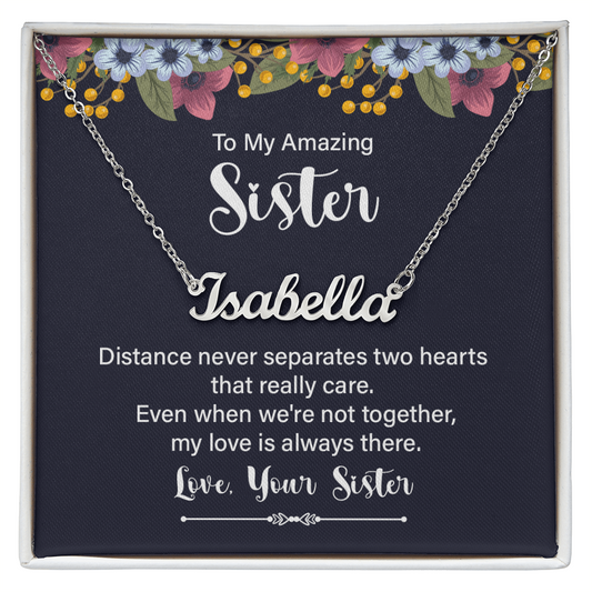 Sisters by Heart – Personalized Name Necklace