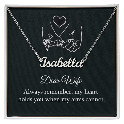 To My Beautiful Wife – Personalized Name Necklace