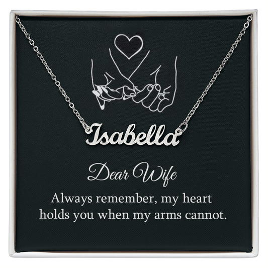 To My Beautiful Wife – Personalized Name Necklace