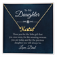 To My Beautiful Daughter – Personalized Name Necklace, A Heartfelt Gift from Dad