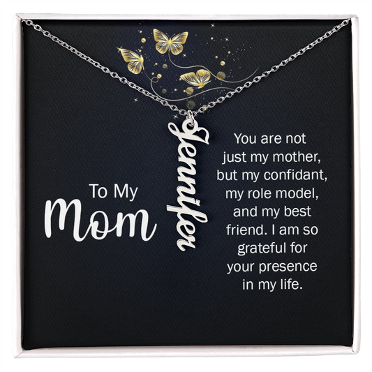 Mom, You Are Loved – Custom Name Necklace Made Just for Her