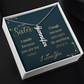 To My Sister – Custom Vertical Name Necklace