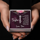 Personalized Vertical Name Necklace for My Beautiful Sister