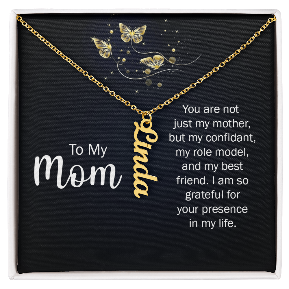 Mom, You Are Loved – Custom Name Necklace Made Just for Her