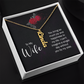 To My Forever Love – Personalized Vertical Name Necklace for Wife