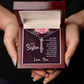 Personalized Vertical Name Necklace for My Beautiful Sister