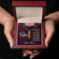 Personalized Vertical Name Necklace for My Beautiful Sister