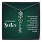 Sisters by Heart – Custom Birth Flower Name Necklace