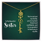 Sisters by Heart – Custom Birth Flower Name Necklace