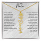 Birth Flower Custom Name Necklace