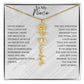 Birth Flower Custom Name Necklace