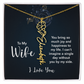 Forever My Love – Custom Birth Flower Name Necklace for Wife