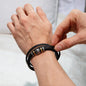 Love you forever leather bracelet for son
