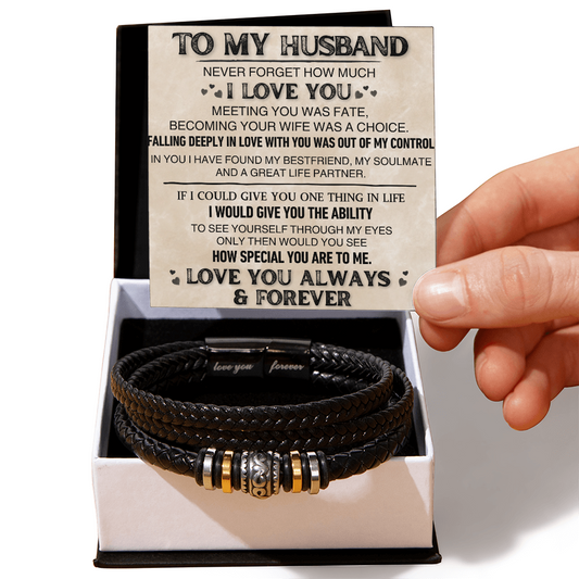 To My Husband Love You Forever Bracelet