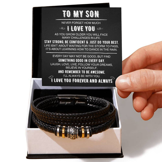 To My Son | Love You Forever Bracelet | BLKMC (V2)