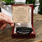 Love you forever leather bracelet for son