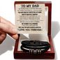 Love You Forever Leather Bracelet to My Dad