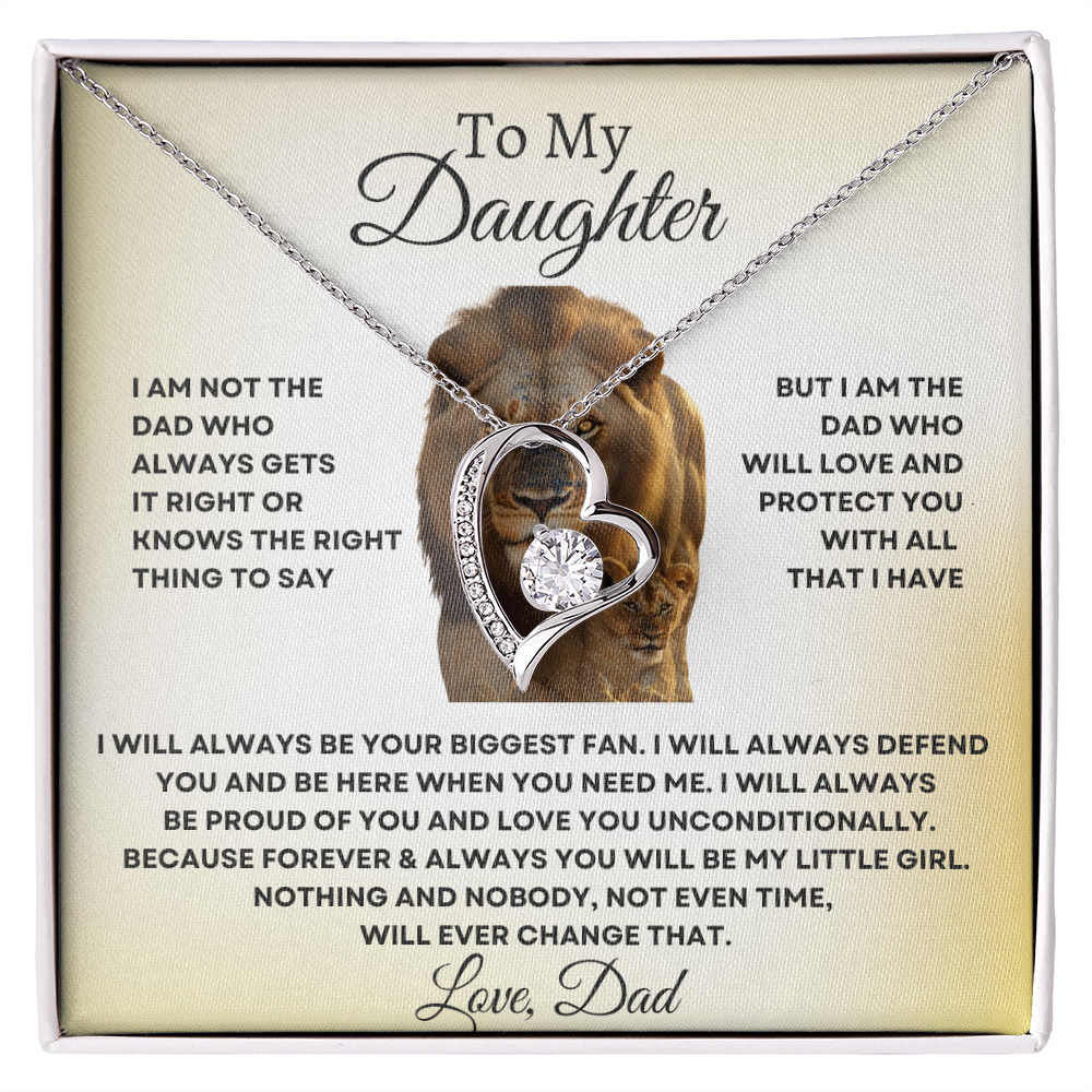 To My Daughter Forever Love Necklace- From Dad