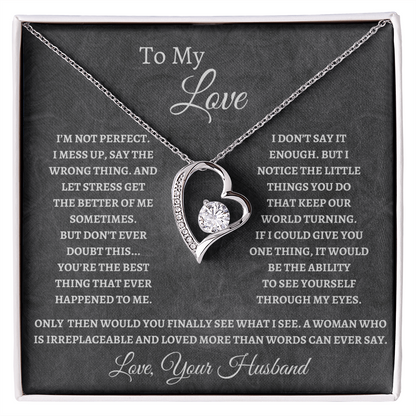 To My Love, Forever Love Necklace For Wife