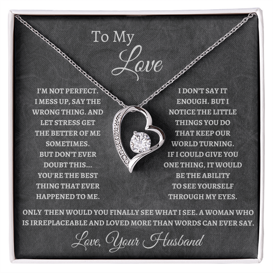 To My Love, Forever Love Necklace For Wife