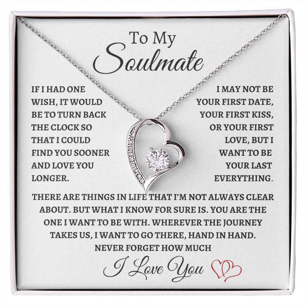 To My Soulmate Forever Heart Necklace